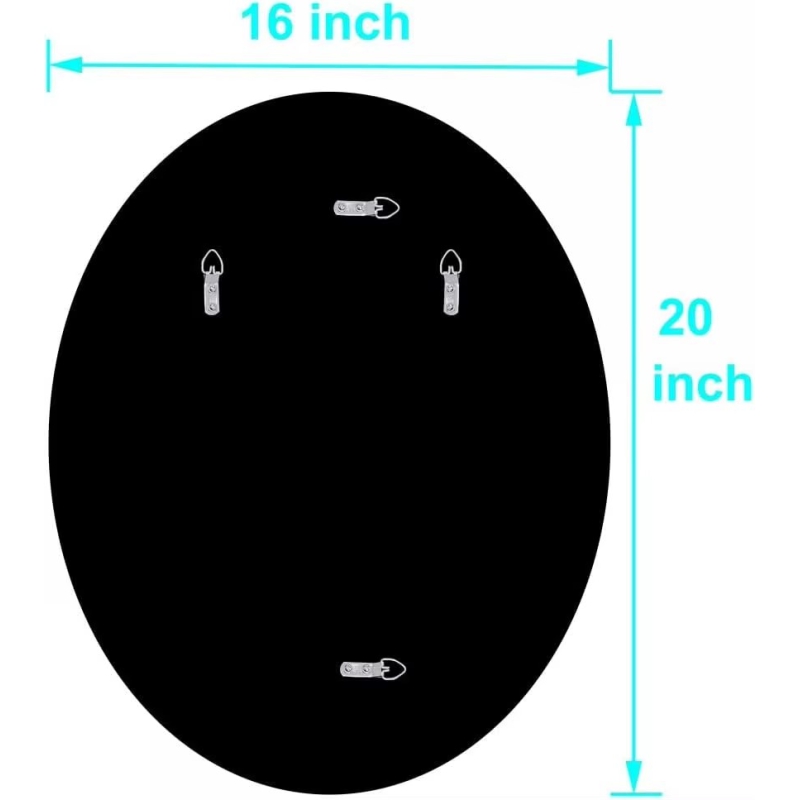 Supernalway Enterprise Crystal Crushed Diamond Oval Shaped Silver Mirror